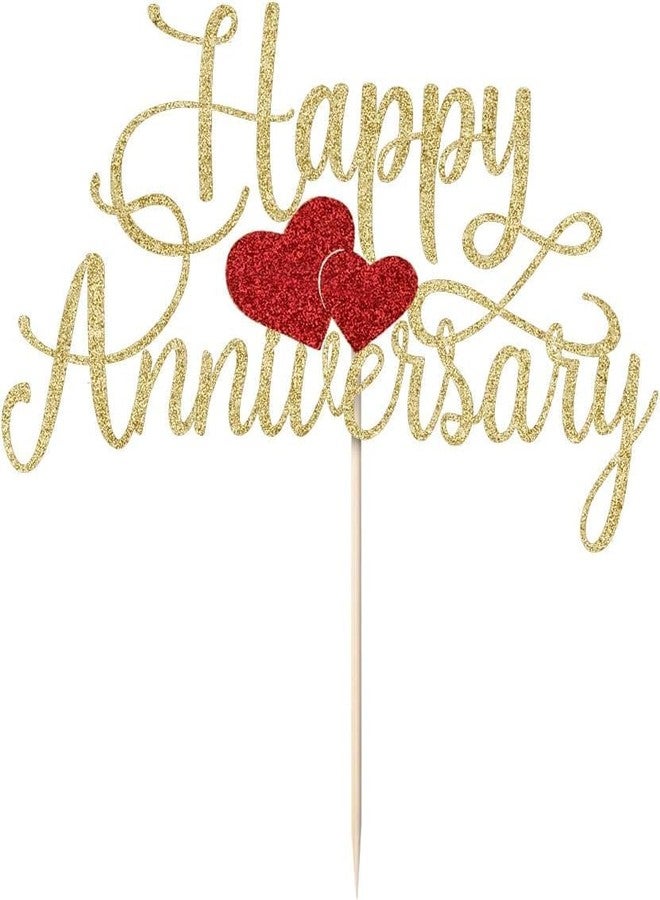 Confetti! Gold Glitter Happy Anniversary Cake Topper - Premium Decoration for Company Anniversaries, Wedding Anniversaries - Stunning Party Supplies, Elegant Décor, and Memorable Celebrations - Image 5